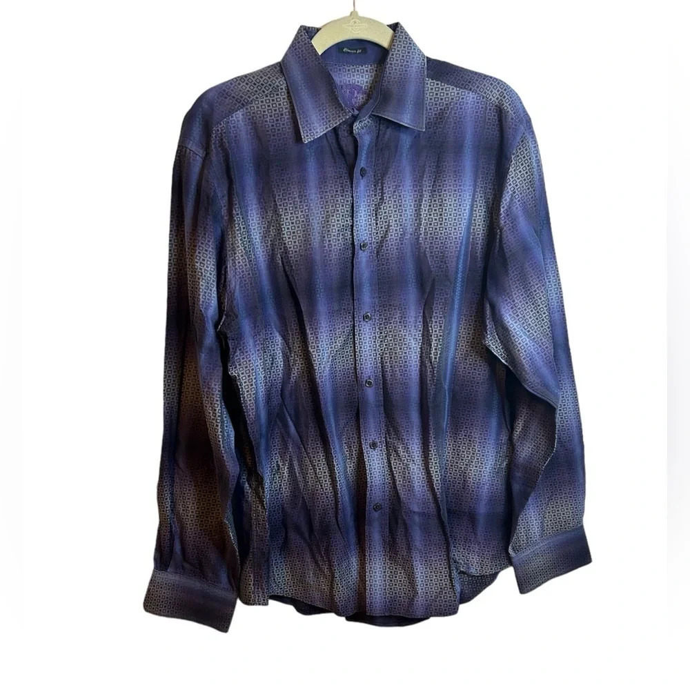 BUGATCHI MENS PURPLE BUTTON DOWN